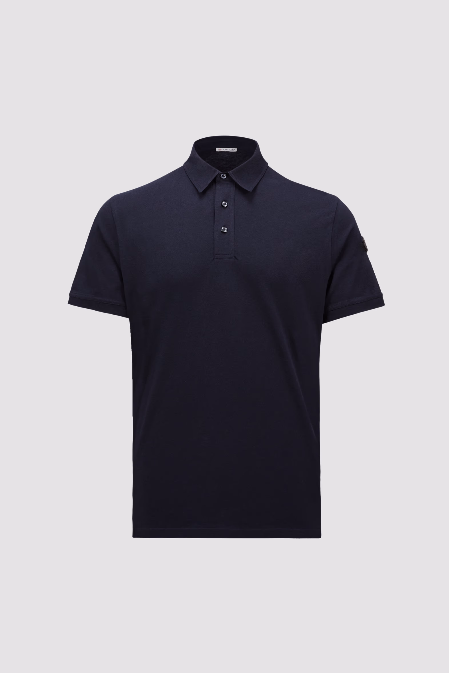 Cotton & Cashmere Polo Shirt Men Night Blue Moncler 2